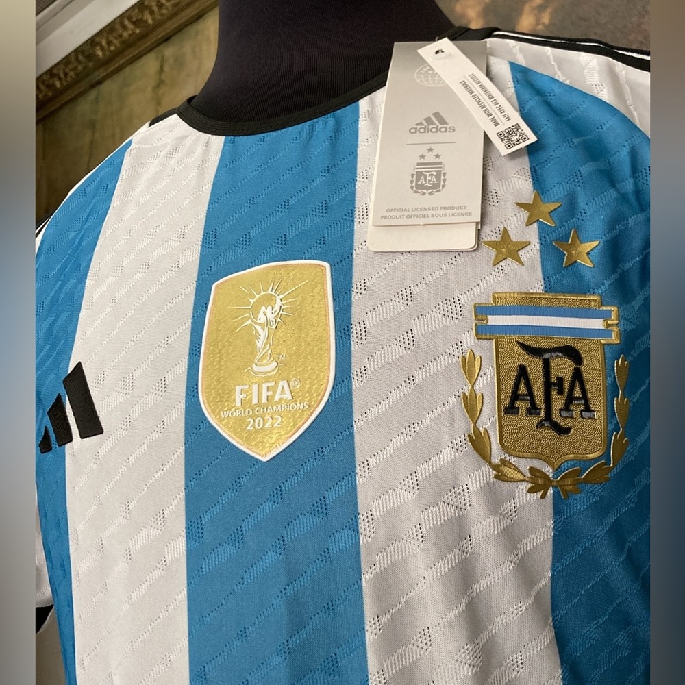 Adidas Argentina Home Original 2023 Jersey NWT Messi #10 M L XL🇦🇷 ⭐️⭐️⭐️🇦🇷⚽️ - Picture 5 of 9